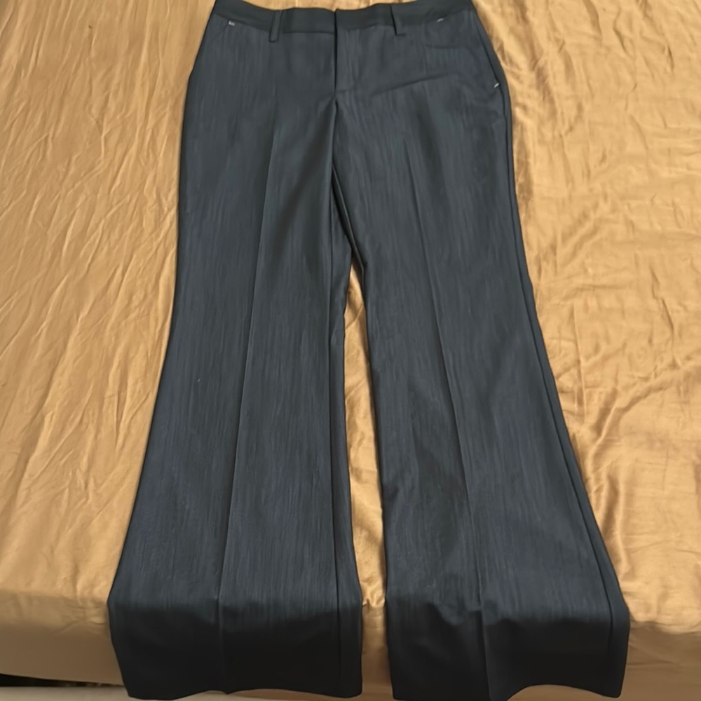 Stylish Gray/Navy Flare Trousers